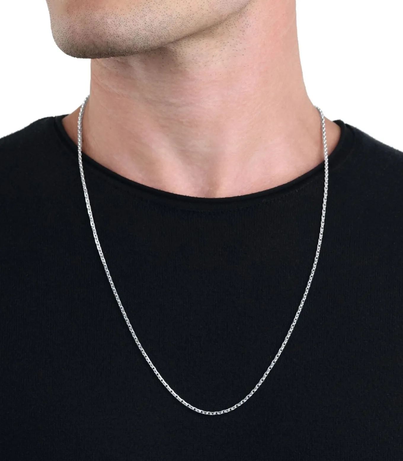 halsketting voor mannen en vrouwen, unisex, 925 Sterling zilver