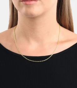 halsketting voor mannen en vrouwen, unisex, goud 375