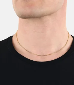 halsketting voor mannen en vrouwen, unisex, goud 375