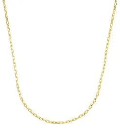 halsketting voor mannen en vrouwen, unisex, goud 375