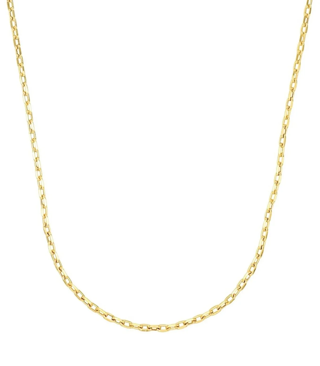 halsketting voor mannen en vrouwen, unisex, goud 375