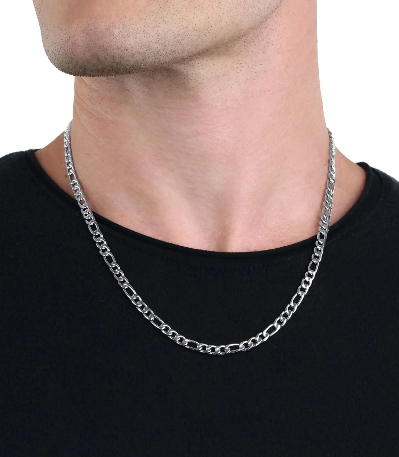 halsketting voor mannen en vrouwen, unisex, roestvrij staal