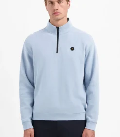 Halve rits sweater in zachte ribkwaliteit