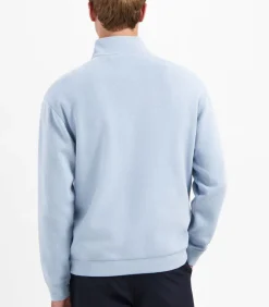 Halve rits sweater in zachte ribkwaliteit