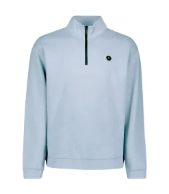 Halve rits sweater in zachte ribkwaliteit
