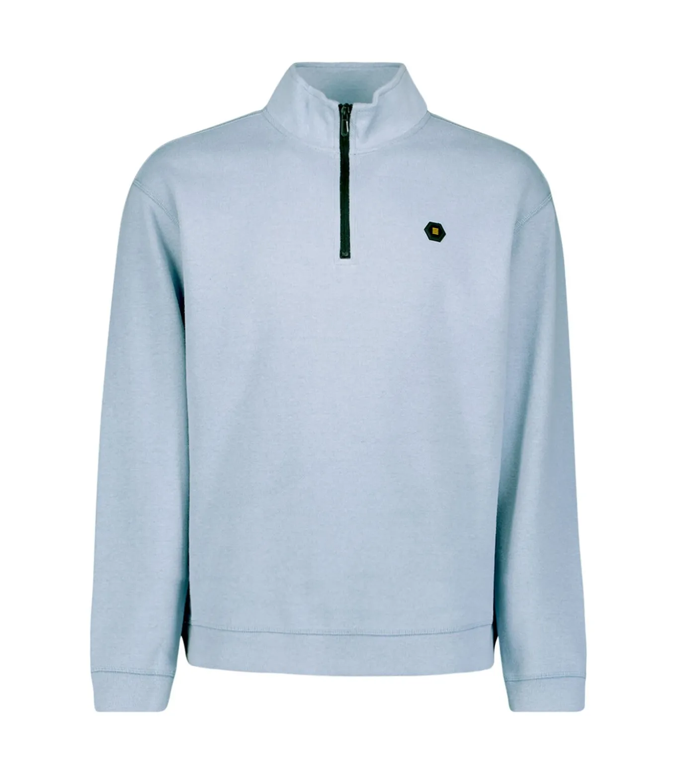 Halve rits sweater in zachte ribkwaliteit