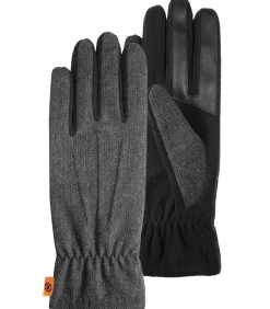 Handschoenen in bi-materiaal en imitatiebont voor heren
