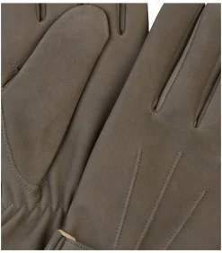 Handschoenen Wol Groen Leer