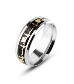 Hartslag Ring - Carbon Inleg - Staal