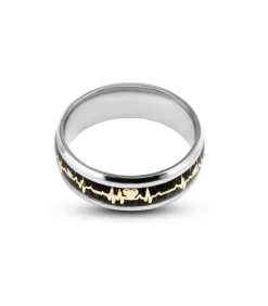 Hartslag Ring - Carbon Inleg - Staal