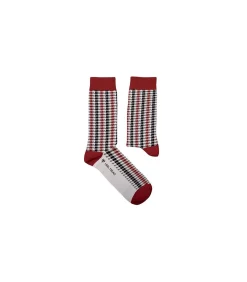 Heel Tread herensokken Pied de poule rood