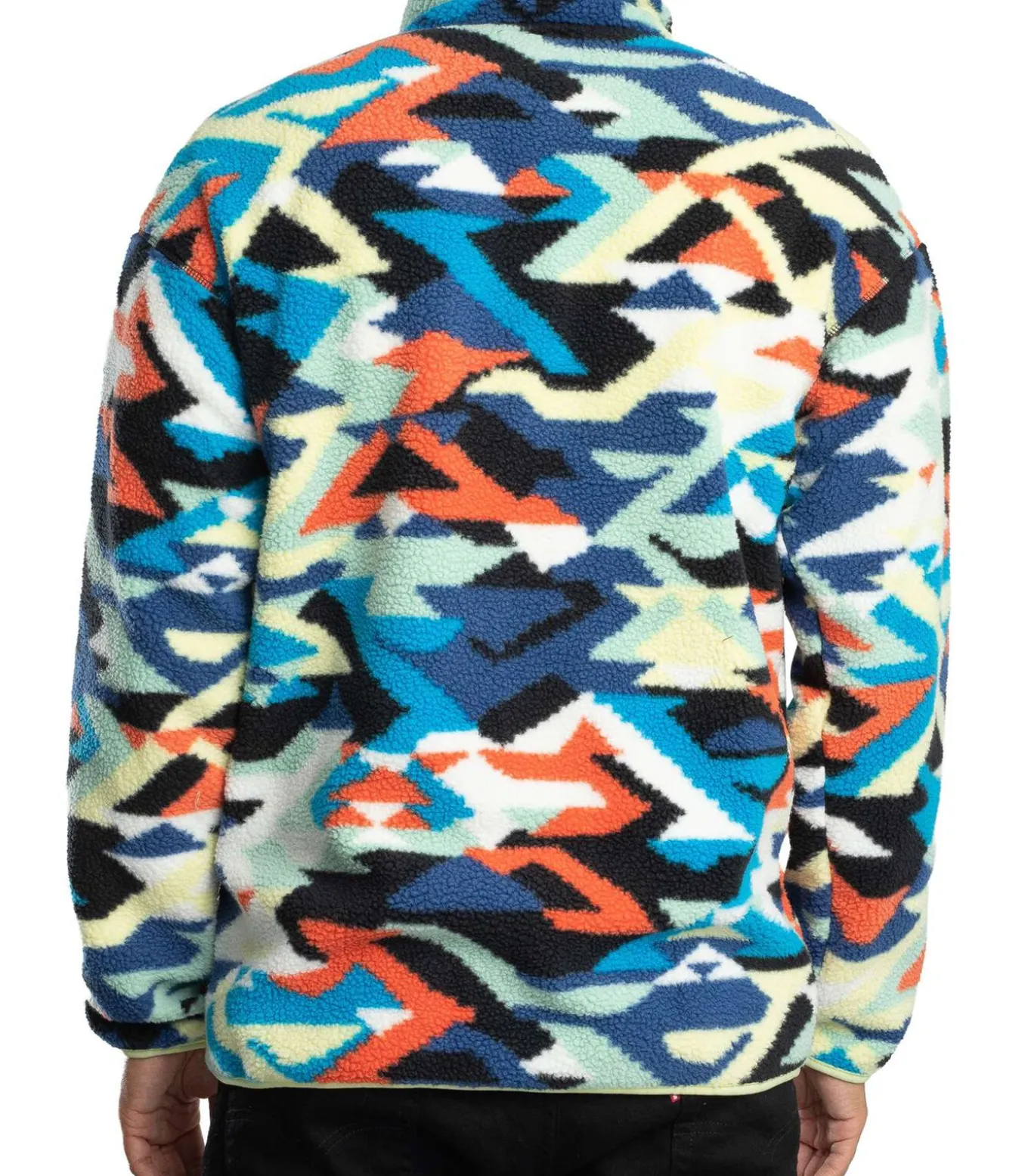 Helvetia II Bedrukte Fleece Met Halve Drukknopen
