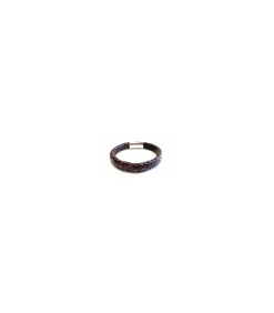 heren armband gevlochten leer bruin