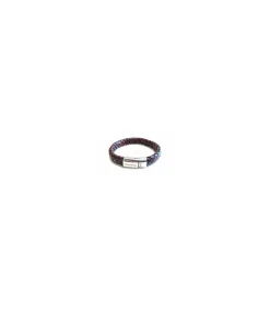 heren armband gevlochten leer bruin