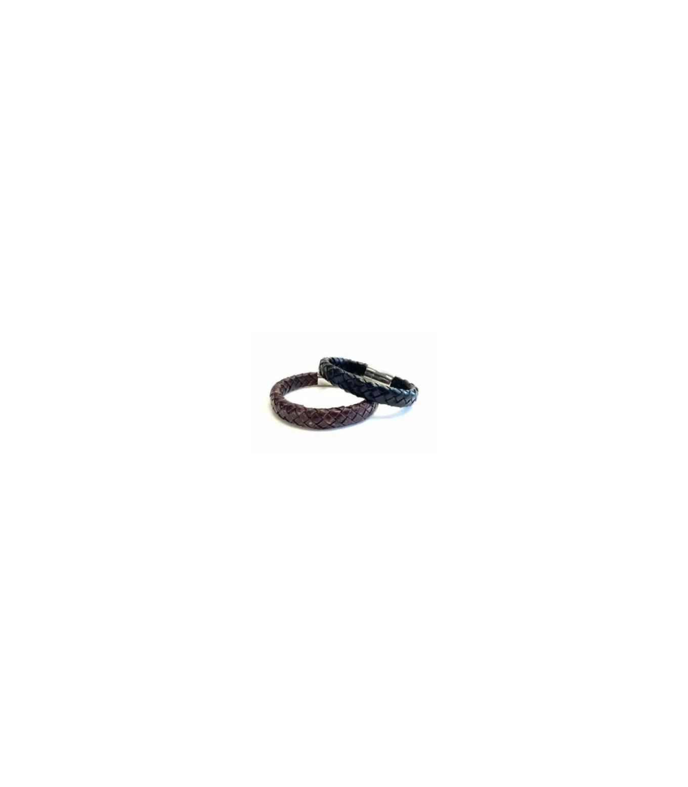 heren armband gevlochten leer bruin