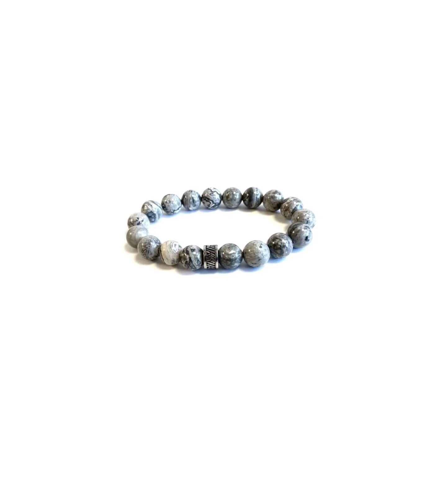 heren armband natuursteen mapstone