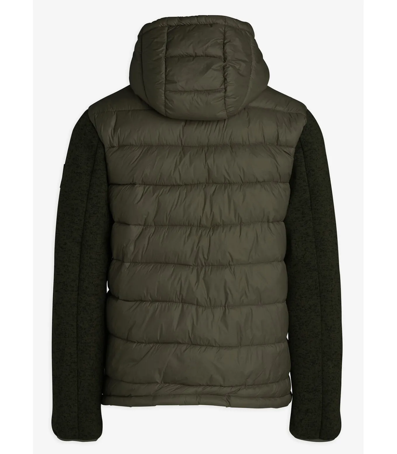 Heren kaki jack met sweatshirt mouwen