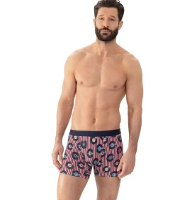 Heren Ondergoed Short Records Print Rood