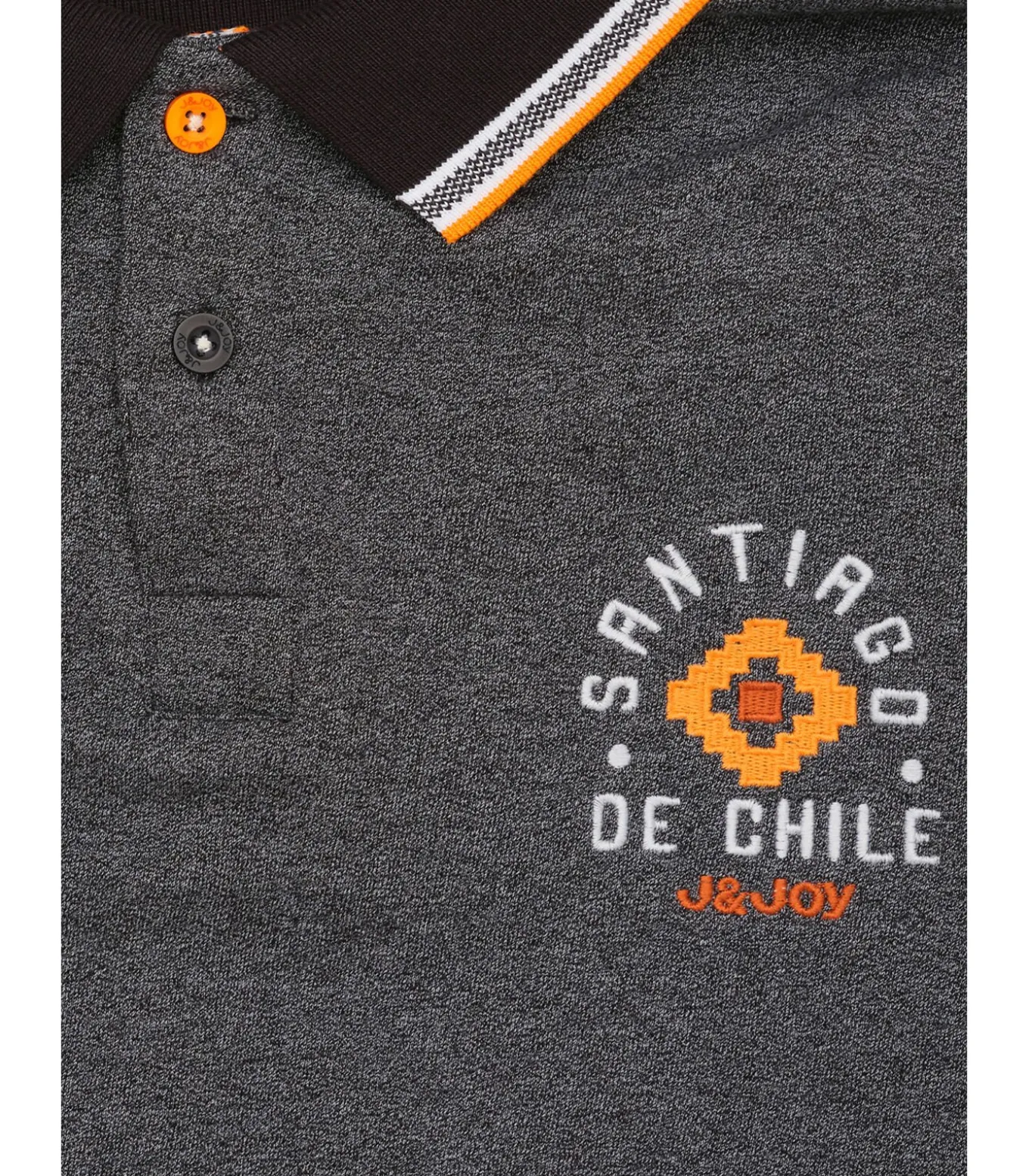 Heren poloshirt met lange mouwen in heidegrijze kleur
