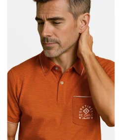Heren poloshirt met nepzakje