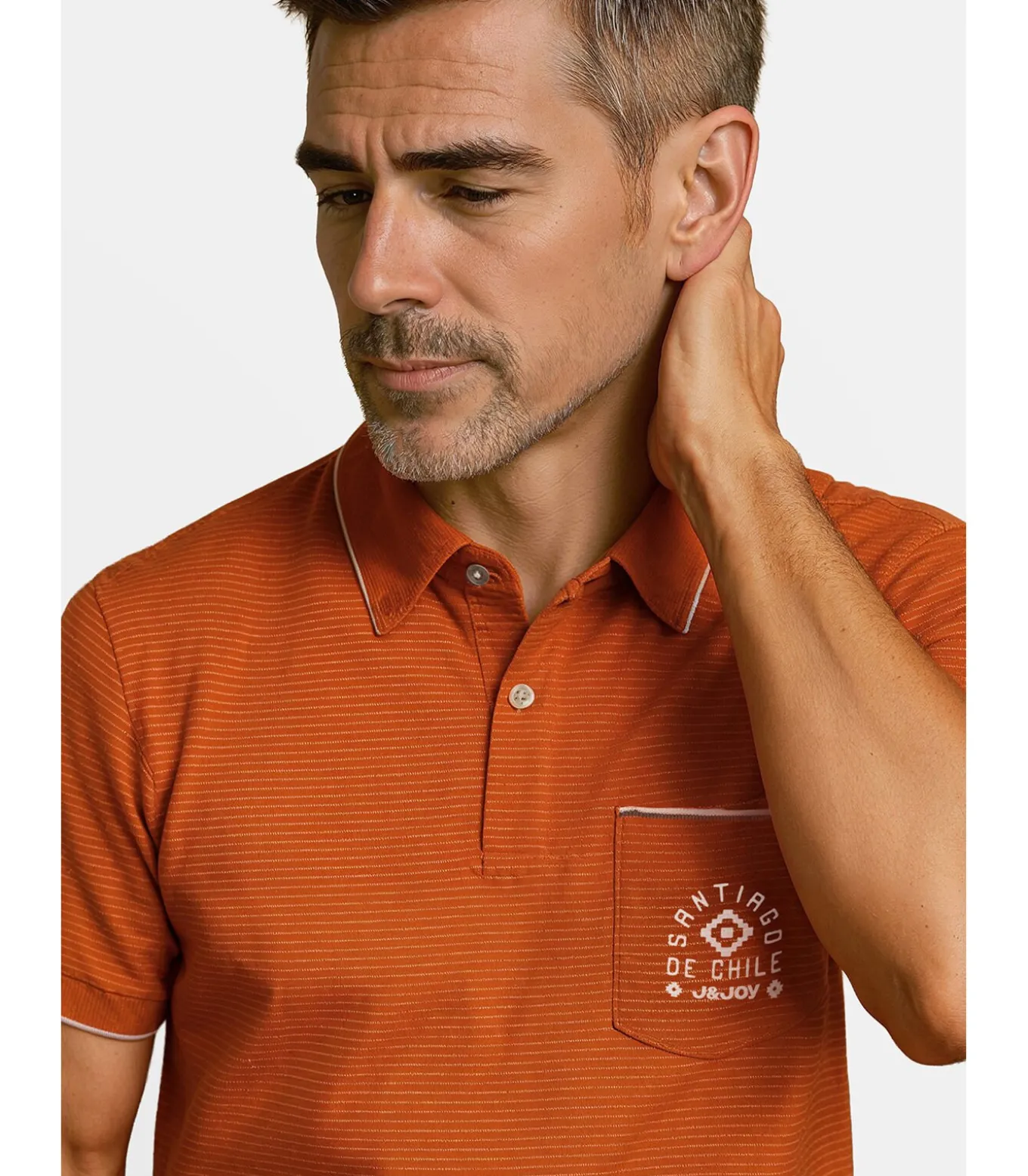 Heren poloshirt met nepzakje