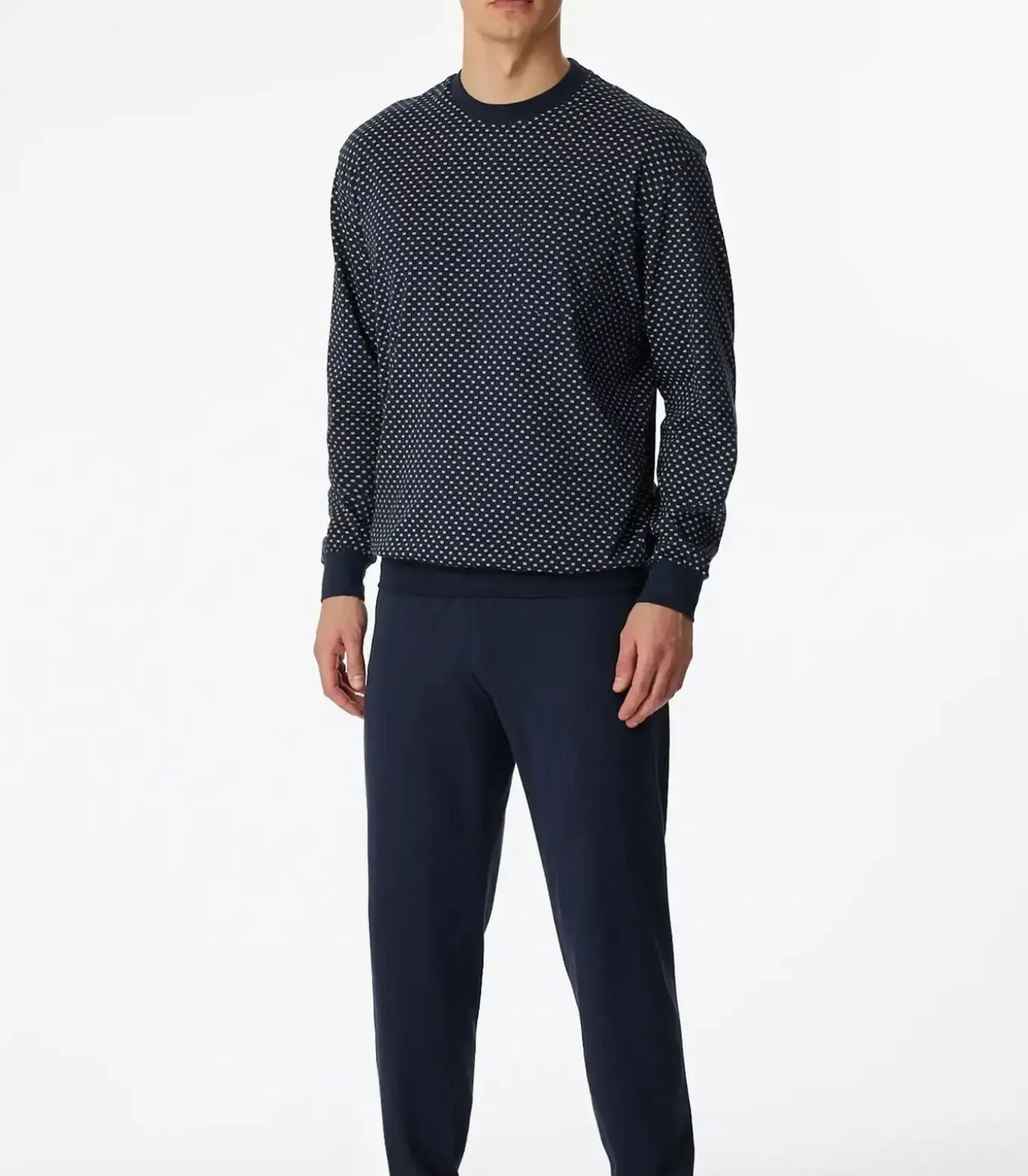 Heren pyjama Katoen - Dark Sapphire - 100% katoenen mannen nachtkleding