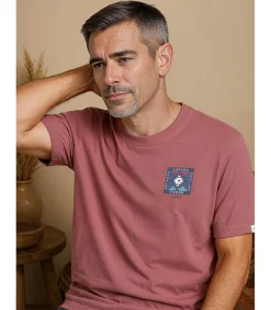 Heren T-shirt met print op de rug