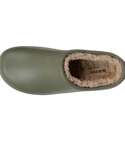 Heren tuinklompen met voering Khaki
