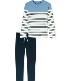 Herenpyjama Lang Pacific Blue
