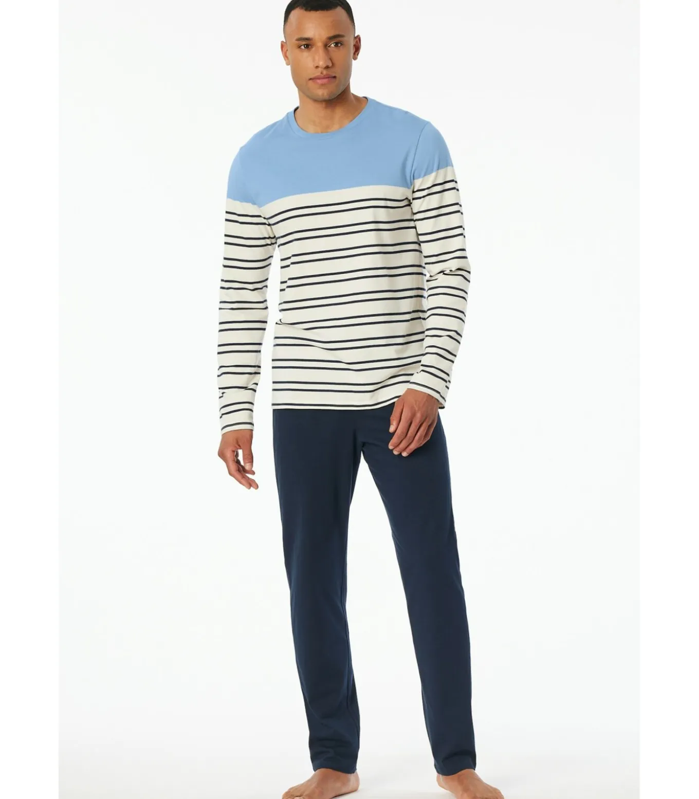 Herenpyjama Lang Pacific Blue