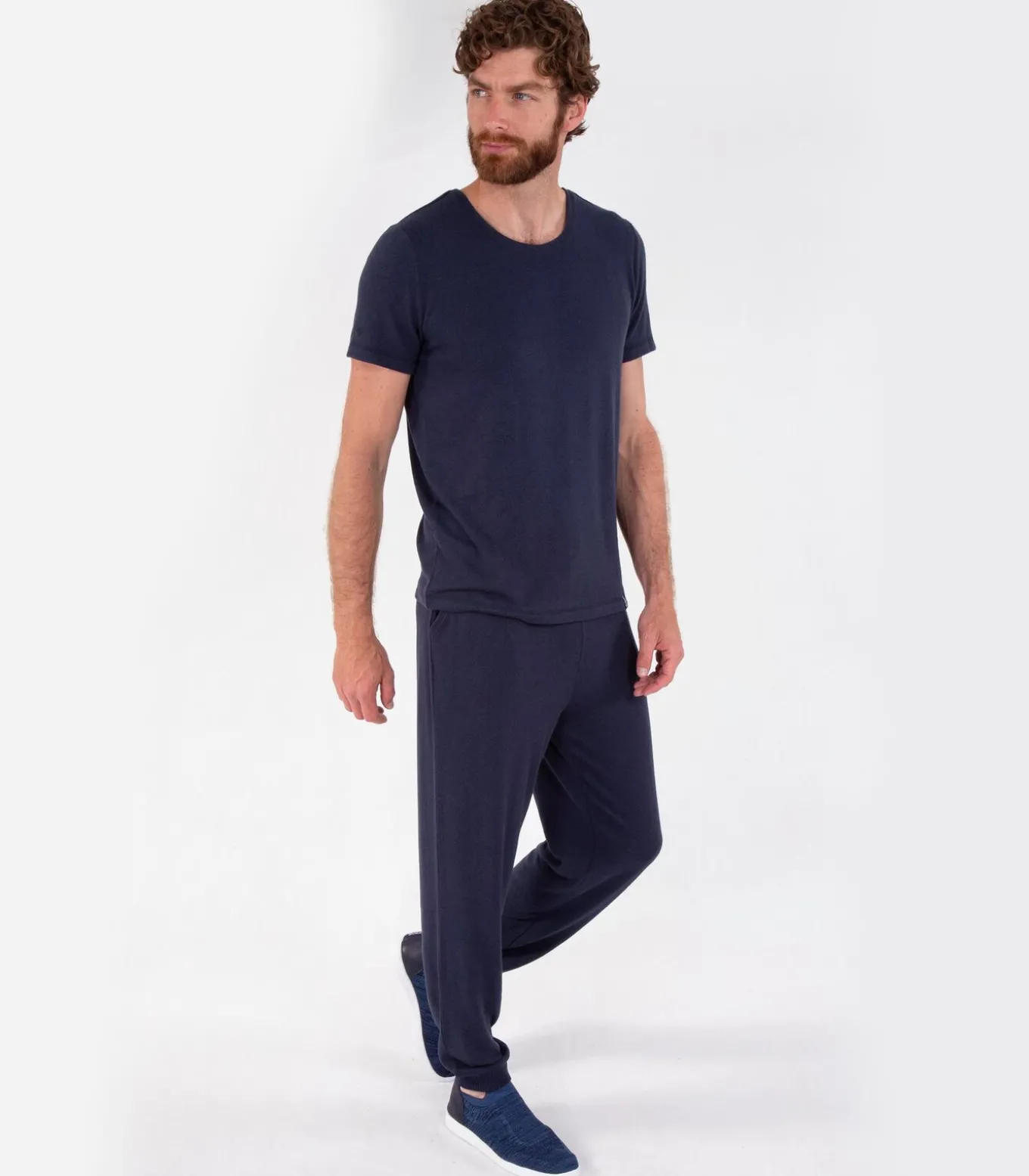 Heren-T-shirt met korte mouwen Navy