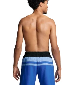 Hertige Strip Mid Shorts Zwembroek Benjamin Blue