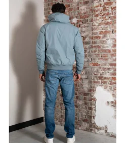 Hooded brentham jacket - stockport blue