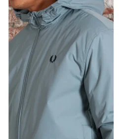 Hooded brentham jacket - stockport blue