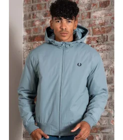 Hooded brentham jacket - stockport blue