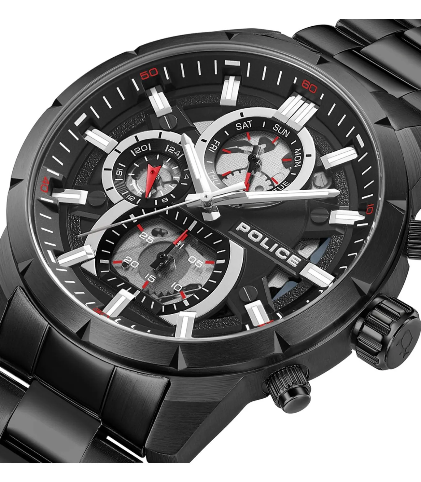 Horloge Neist Black Steel