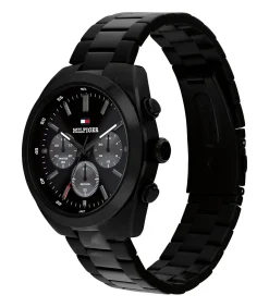 Horloge stalen band PVD band noir met wijzerplaat zwart 1710724