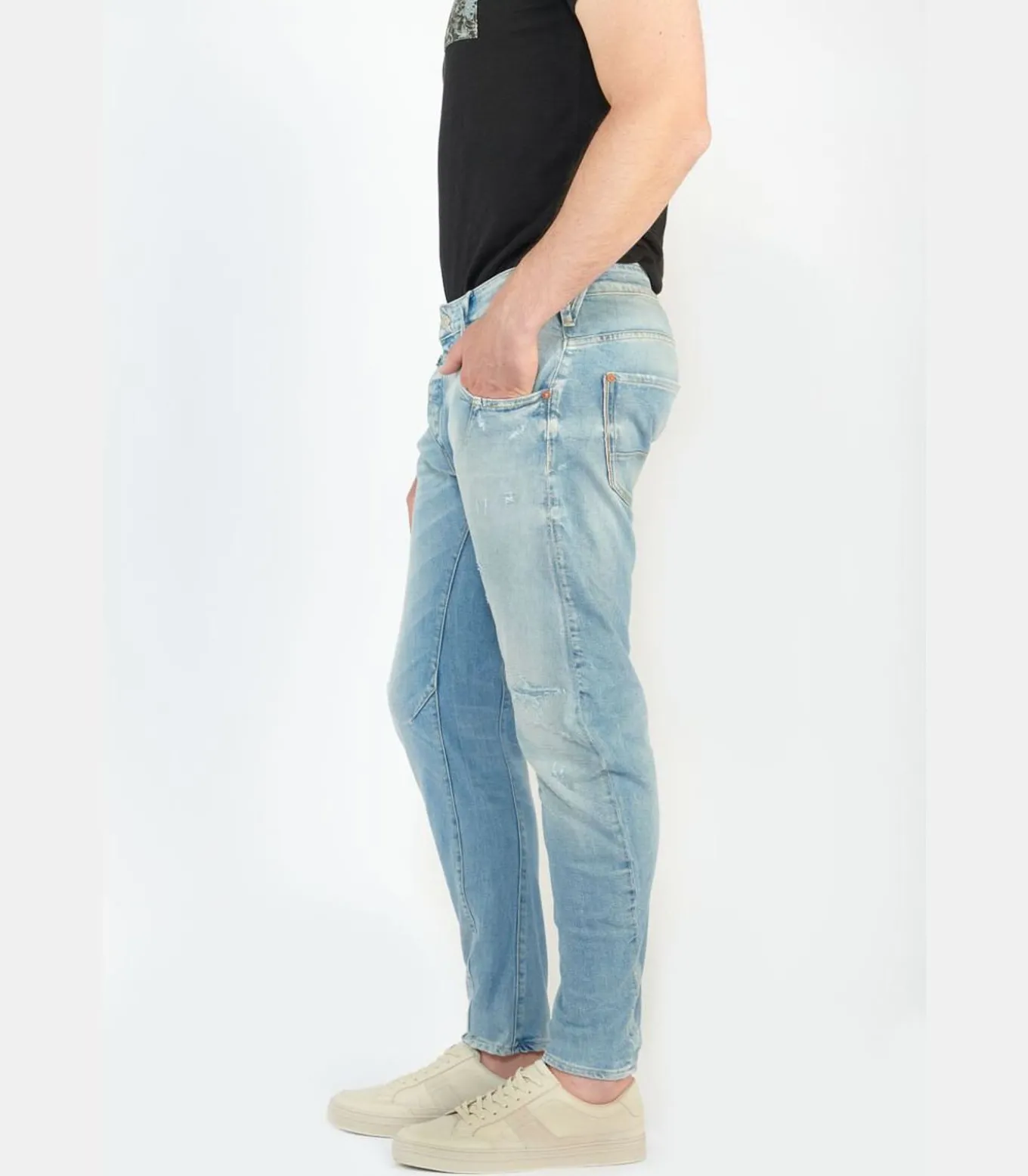 Jeans tapered , lengte 34