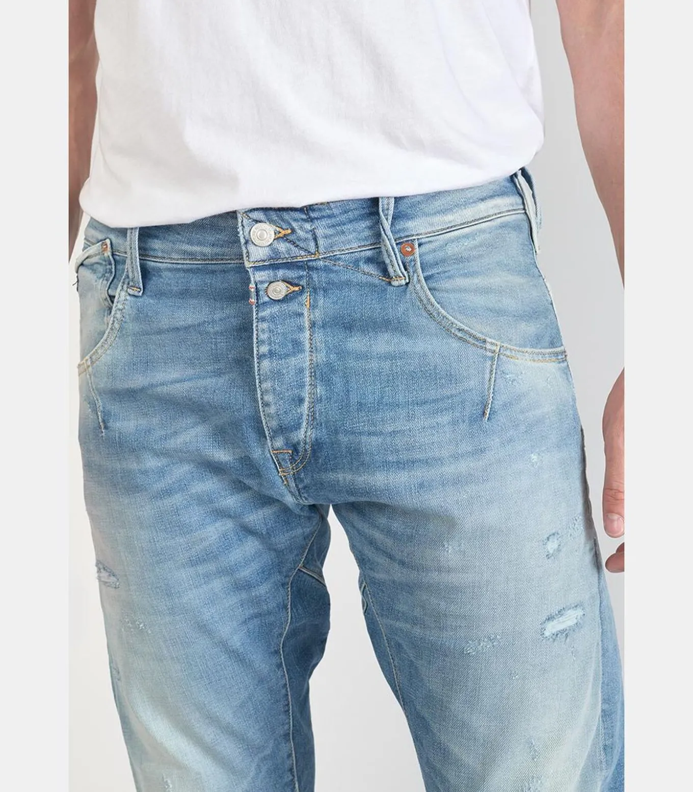 Jeans tapered , lengte 34