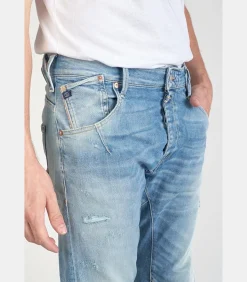 Jeans tapered , lengte 34