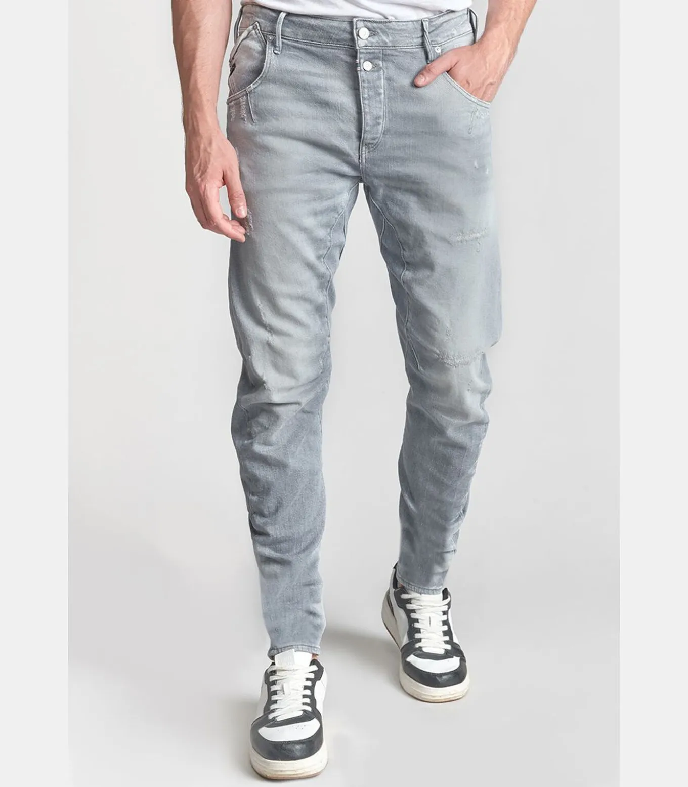 Jeans tapered , lengte 34