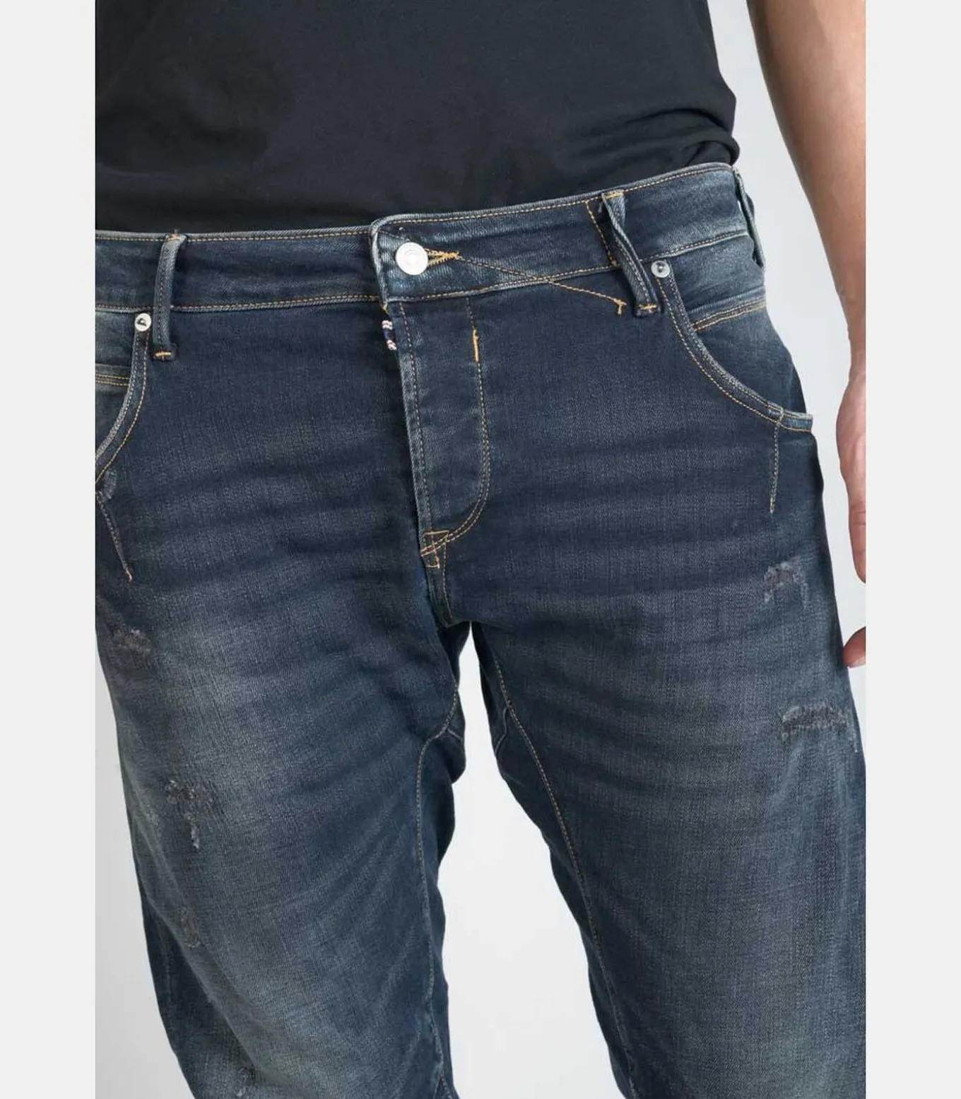 Jeans tapered , lengte 34