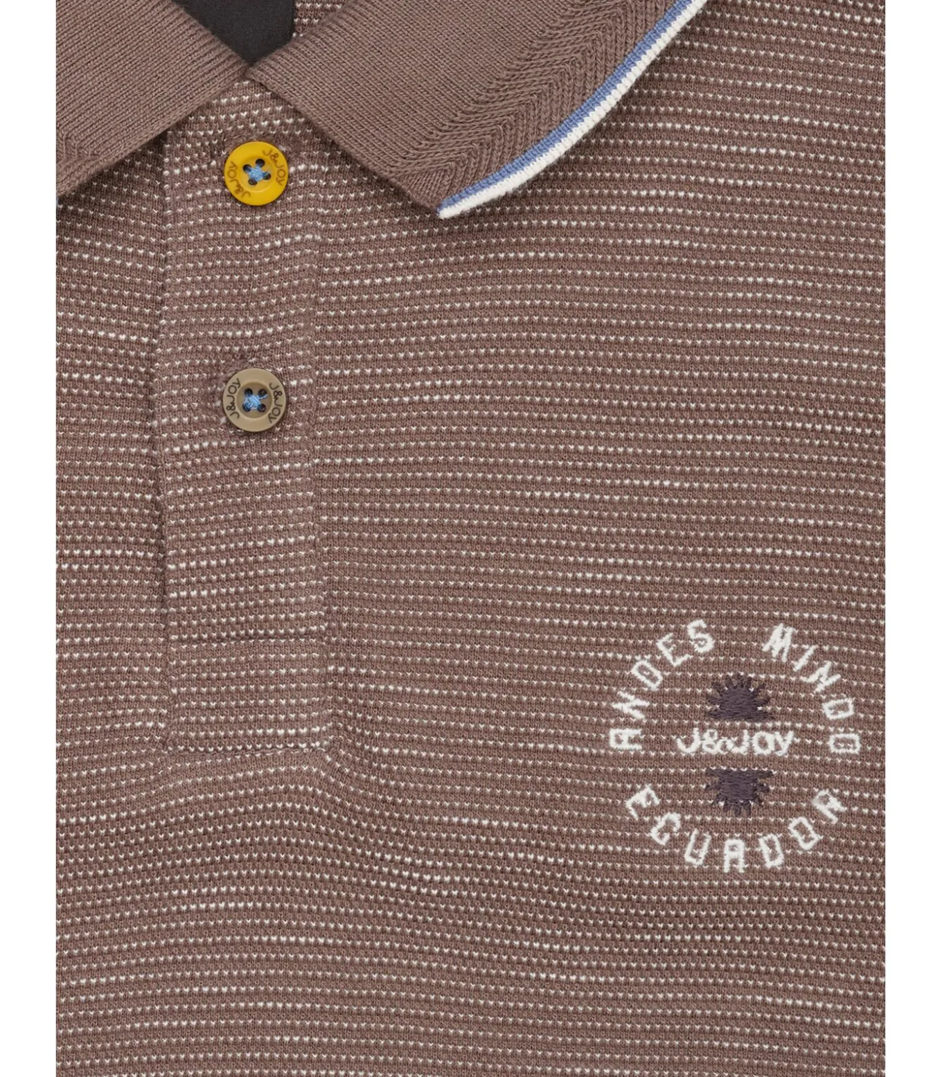 Kaki poloshirt voor heren met contrasterende afwerkingen