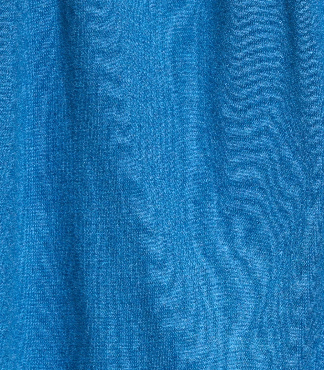 Katoenmix pullover met halve rits - Mid Blue