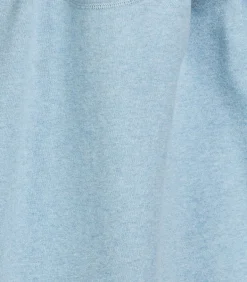 Katoenmix pullover met halve rits - Soft Blue