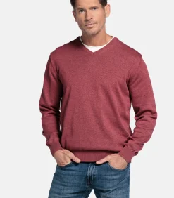 Katoenmix V-hals pullover -
