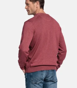Katoenmix V-hals pullover -