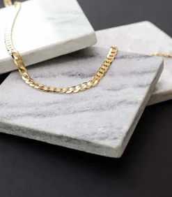 Ketting 9 Karaat 56cm -goudkleurig