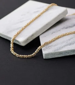 Ketting 9 Karaat 56cm -goudkleurig