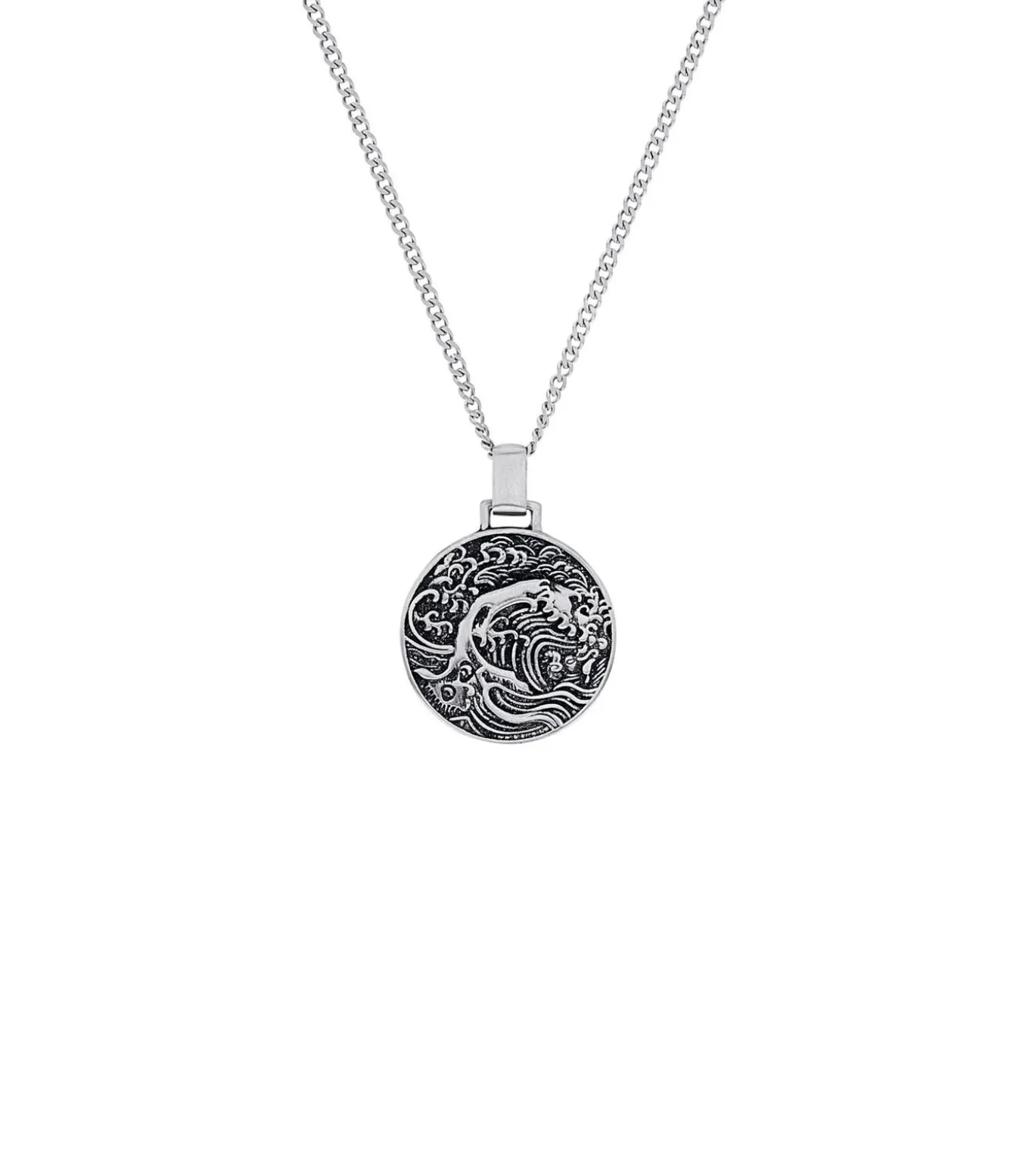 Ketting met hanger voor mannen, roestvrij staal